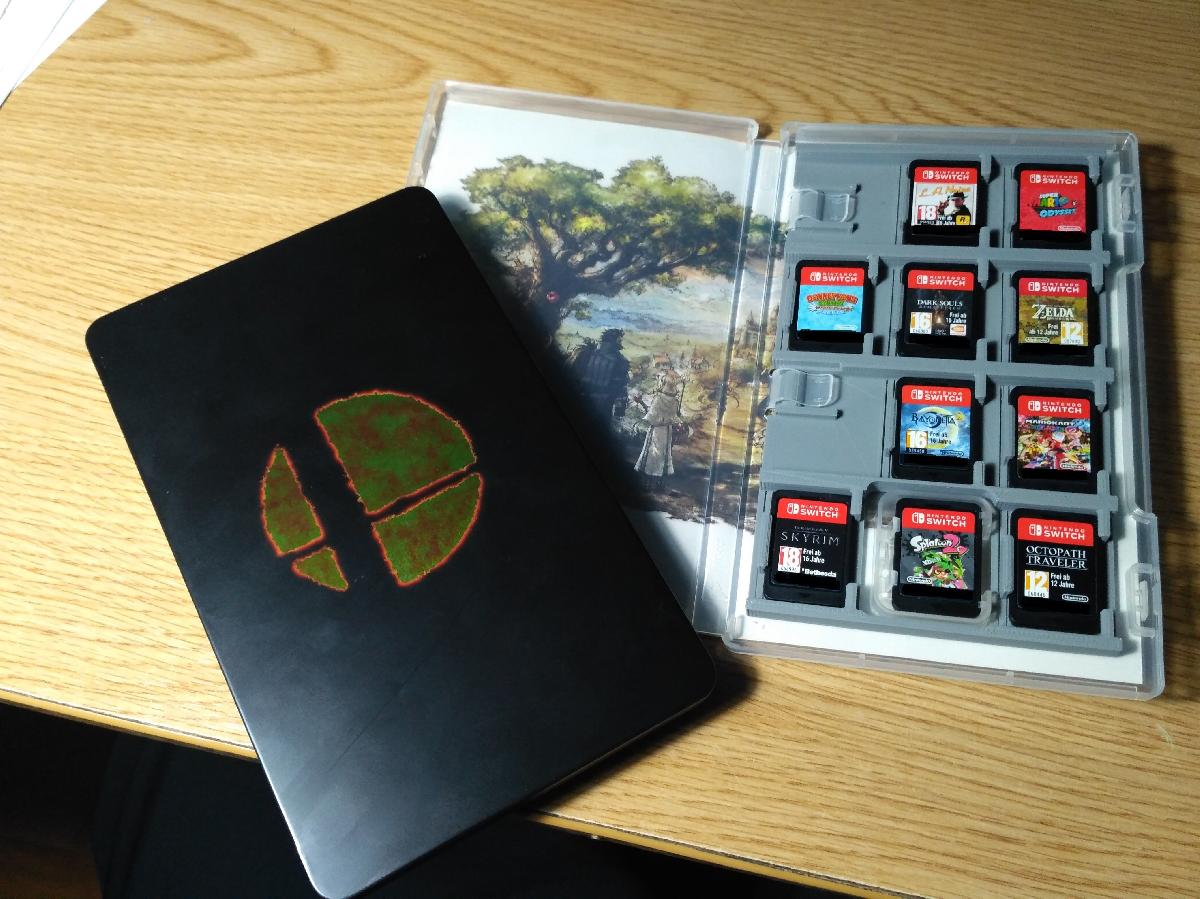 Suporte para nove cartuchos de jogos do Nintendo Switch para caixa de jogos.