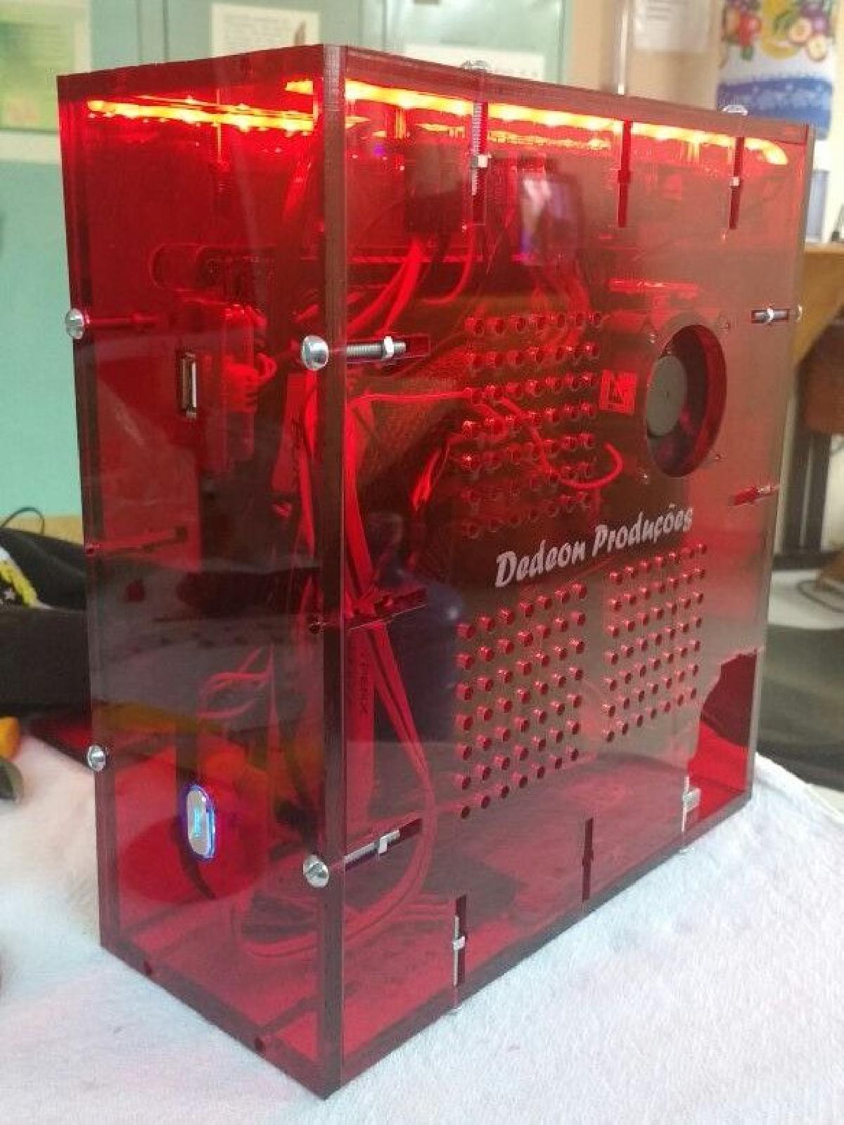 Mini Case CPU para Computador Corte a laser
