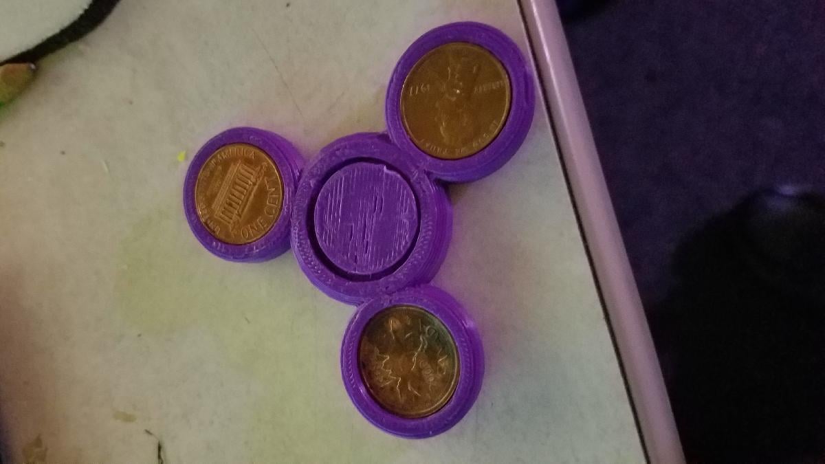 Impressora em lugar de moeda Fidget Spinner