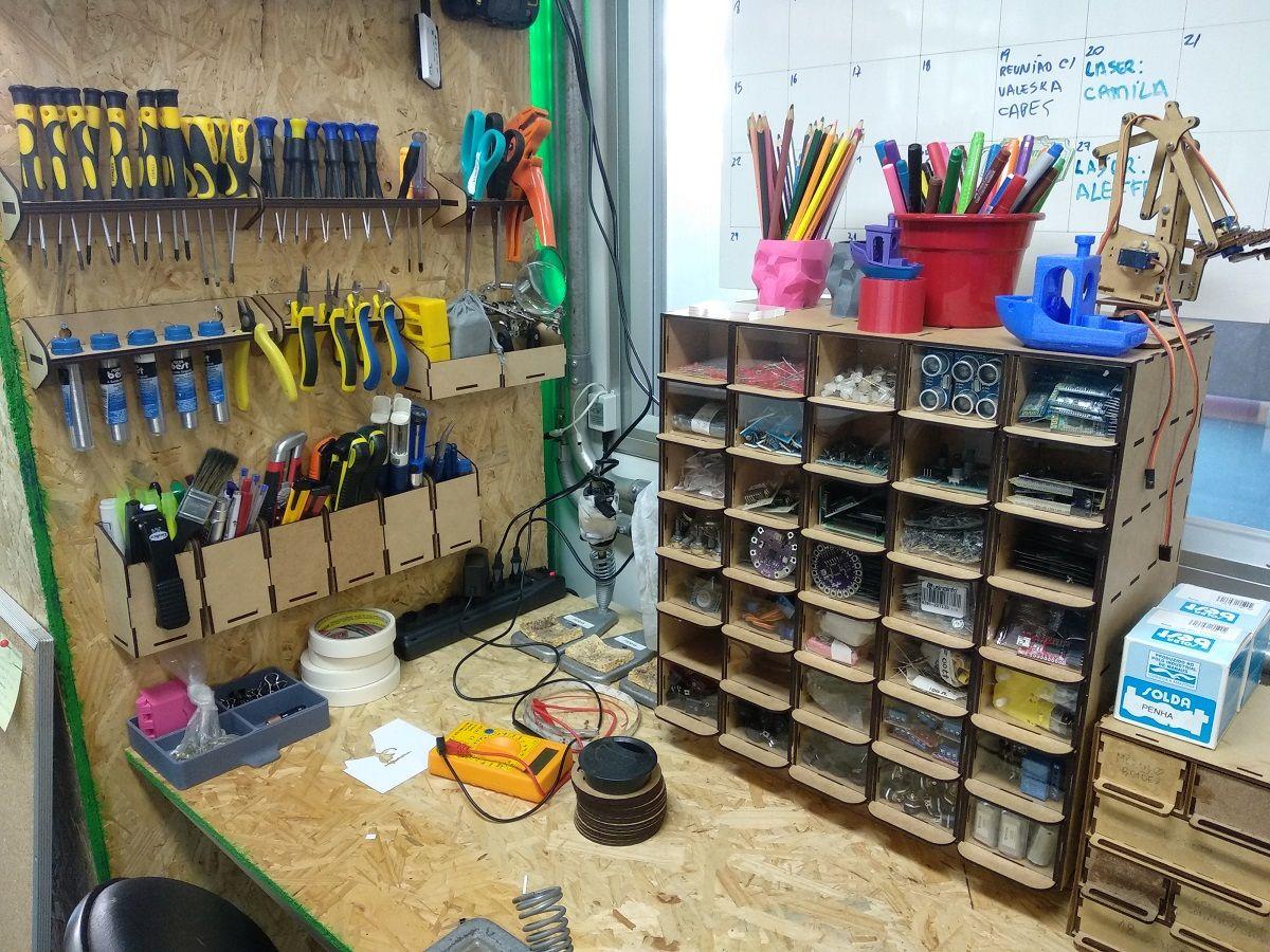 Organizador de gaveta para componentes eletronicos   Corte a laser 3mm