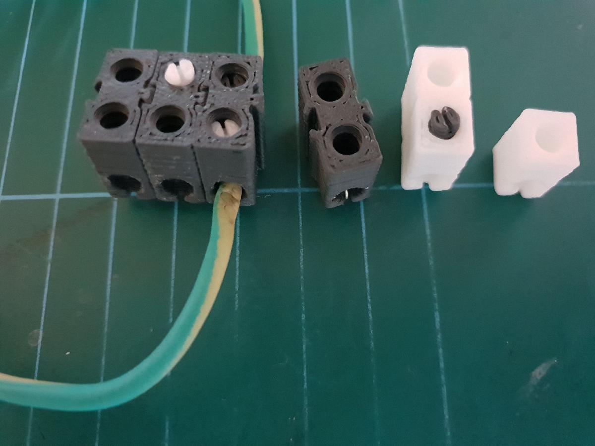 Conector Eletrico de Bloco Terminal Totalmente Impressivel   V2