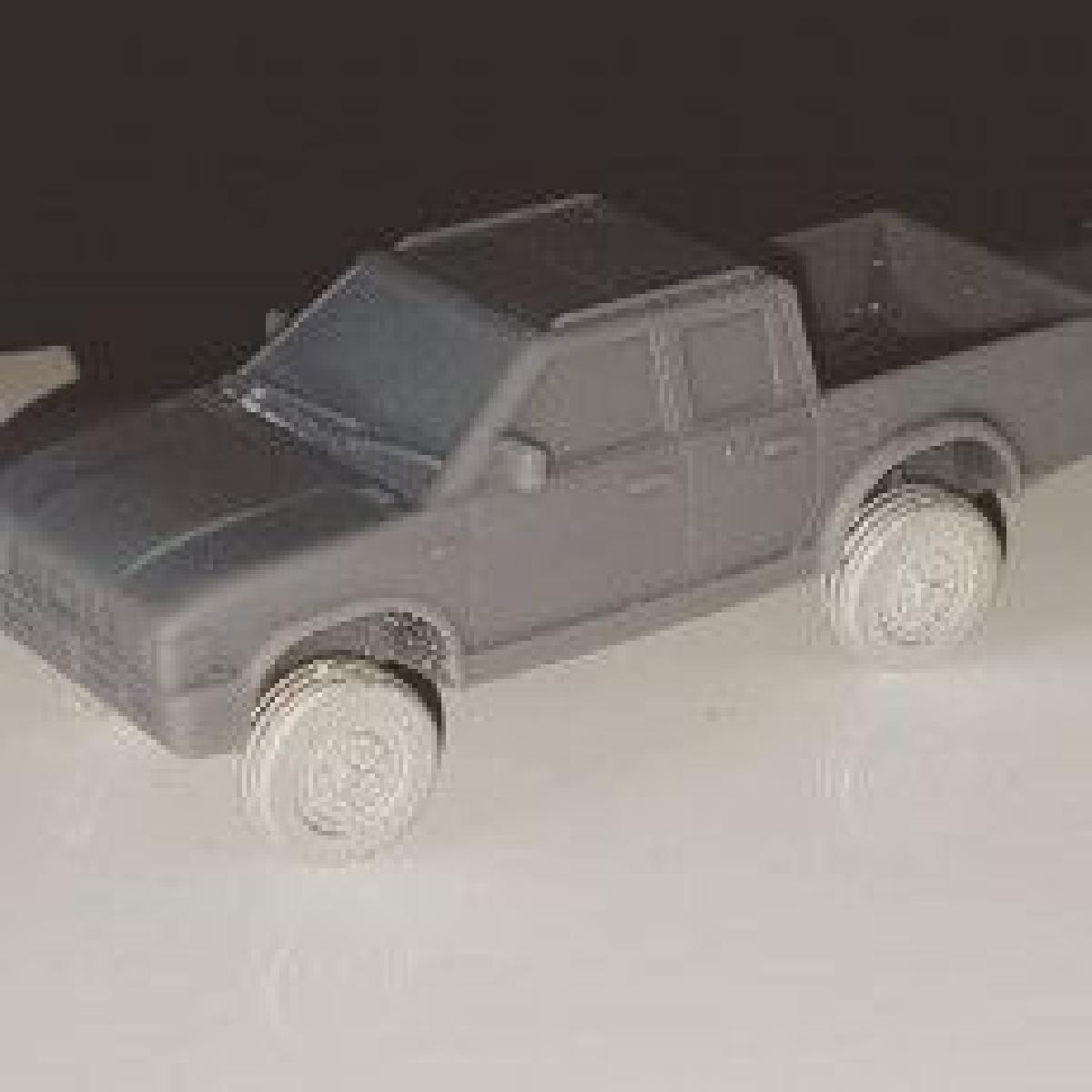 Caminhonete VCV10 Doublecab generica da decada de 1980 90, 20mm 1/72