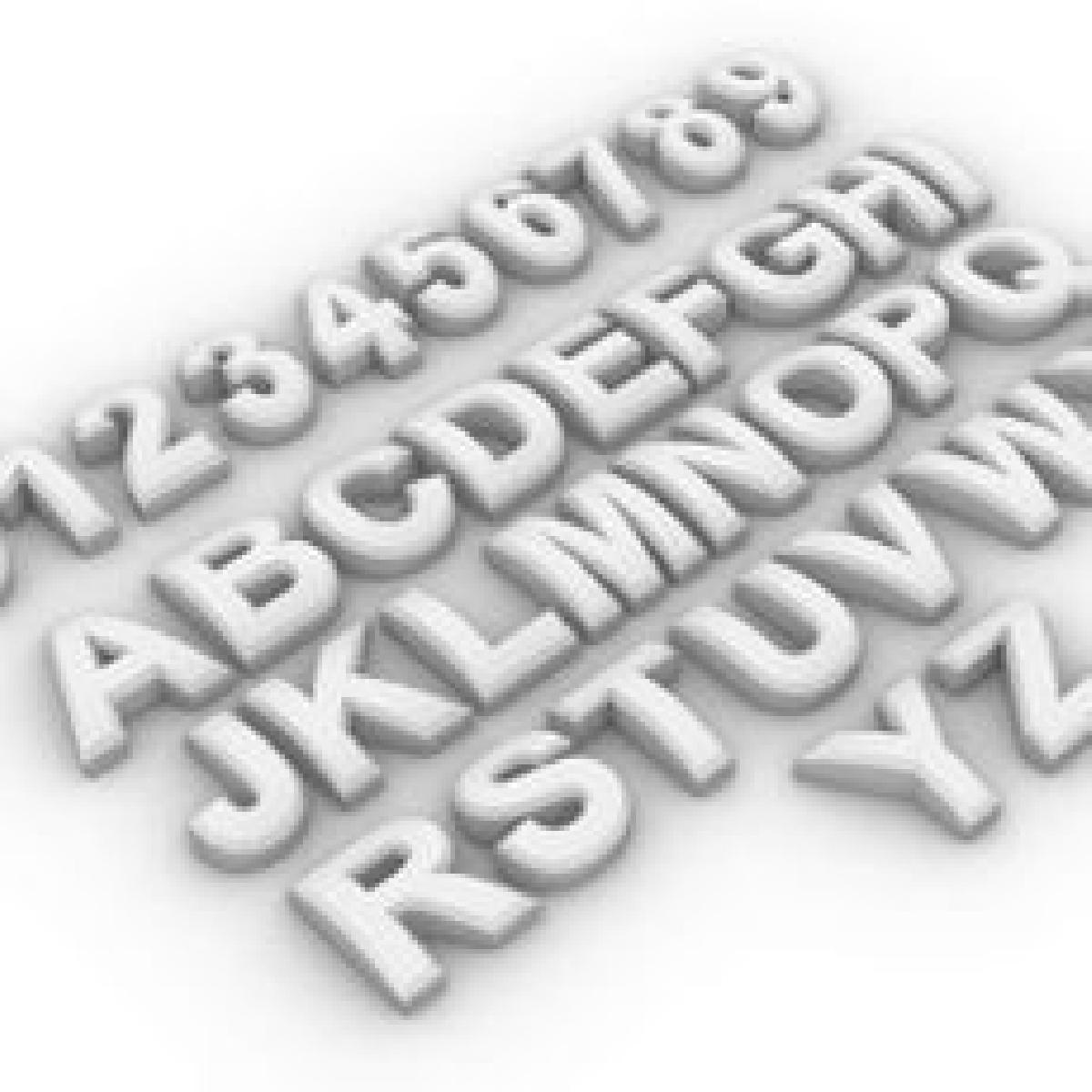 letras e numeros 3D STL   arquivo STL para impressora 3D, impressao 3D