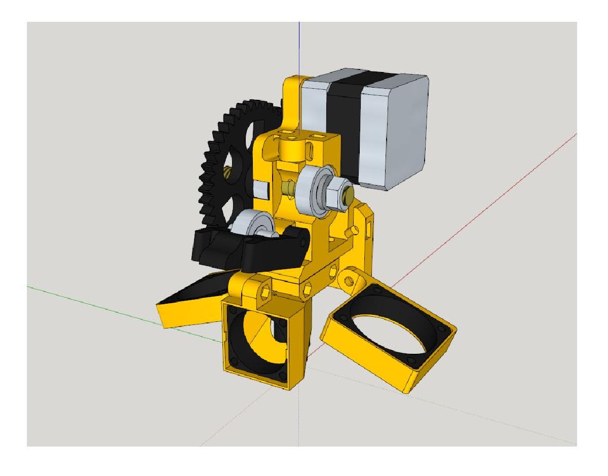 Wade L3K Extrusora (prusa I3) filamento compatível flexível Por Skarab (JHead Hexágono E3DV6 Aluhotend V7 et AllinOne Compatível)