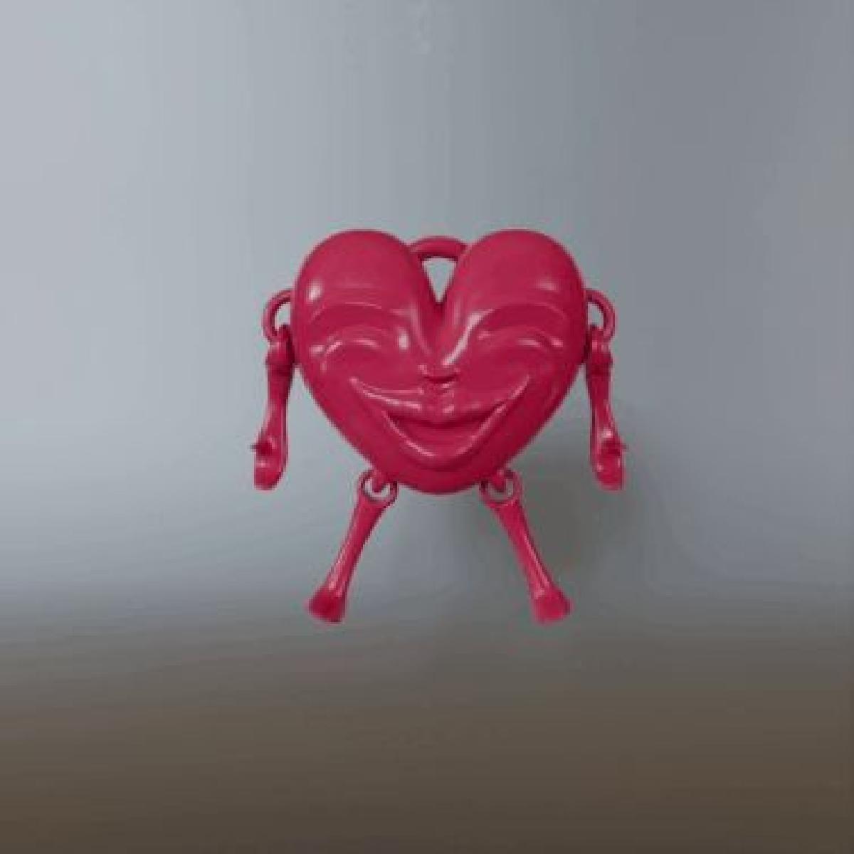 Forma de lembranca de coracao feliz