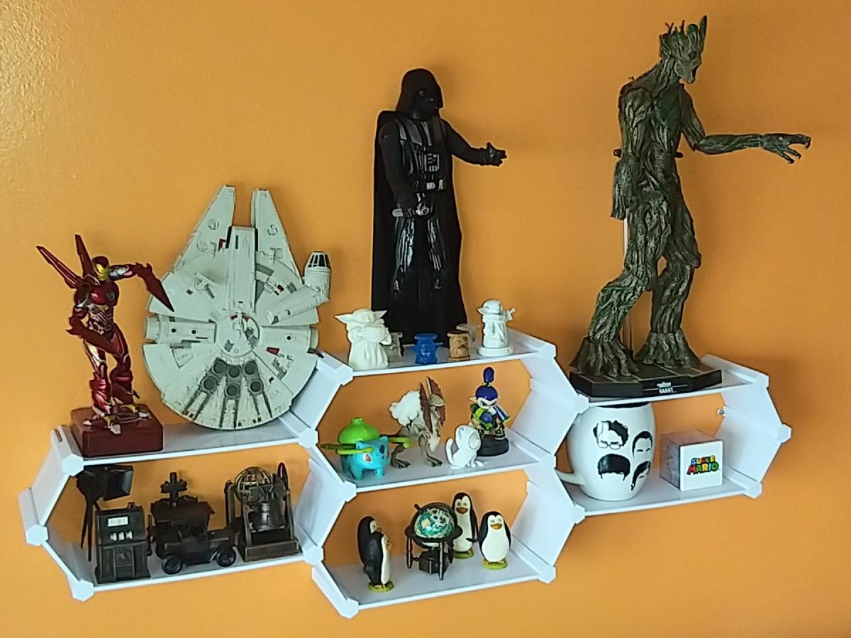 Prateleira Modular Hexagonal Alongada