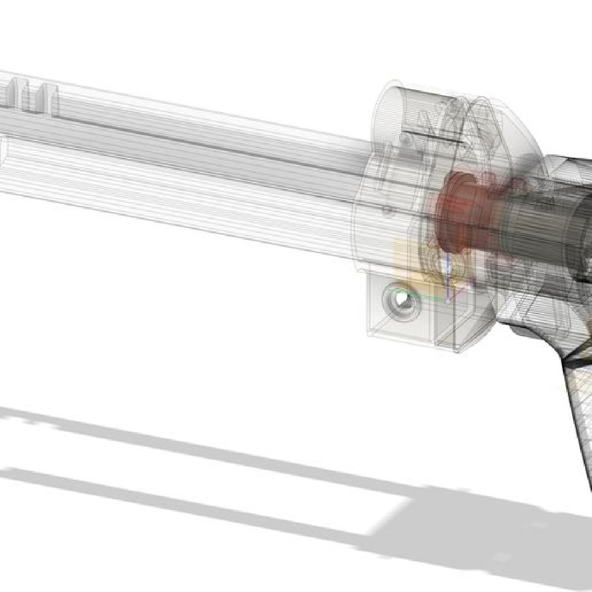 Cano dobravel para arma de brinquedo MP5 da ZVC0430