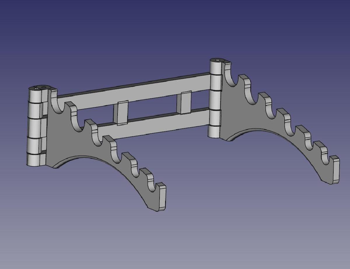 Suporte dobravel para pinceis de aquarela.