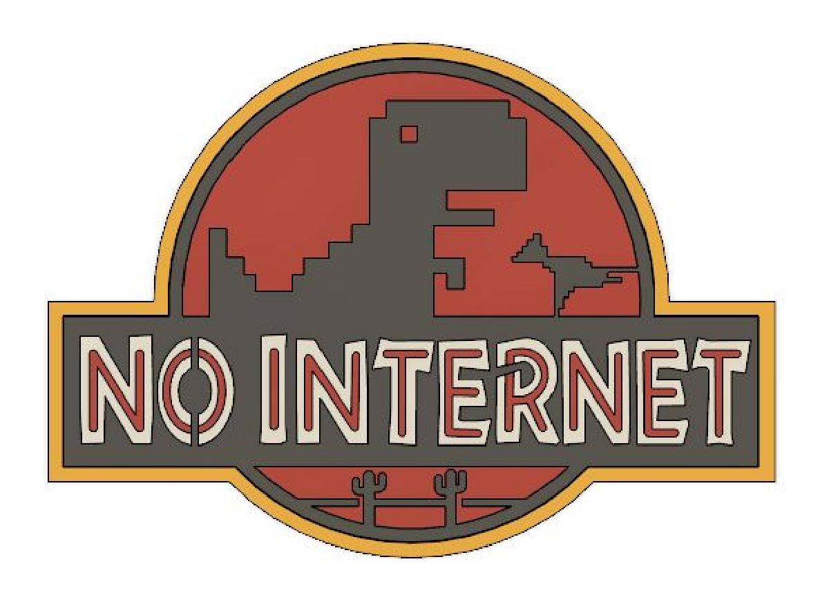 SEM INTERNET   CHROME DINO (MULTICOLORIDO)