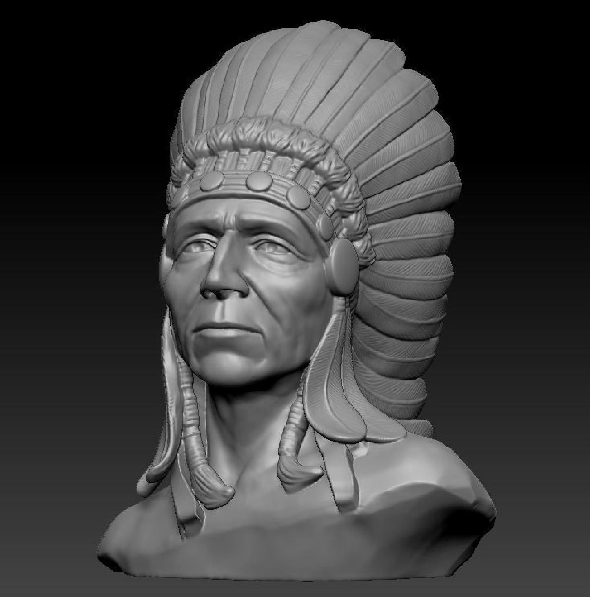 Busto de Nativo Americano