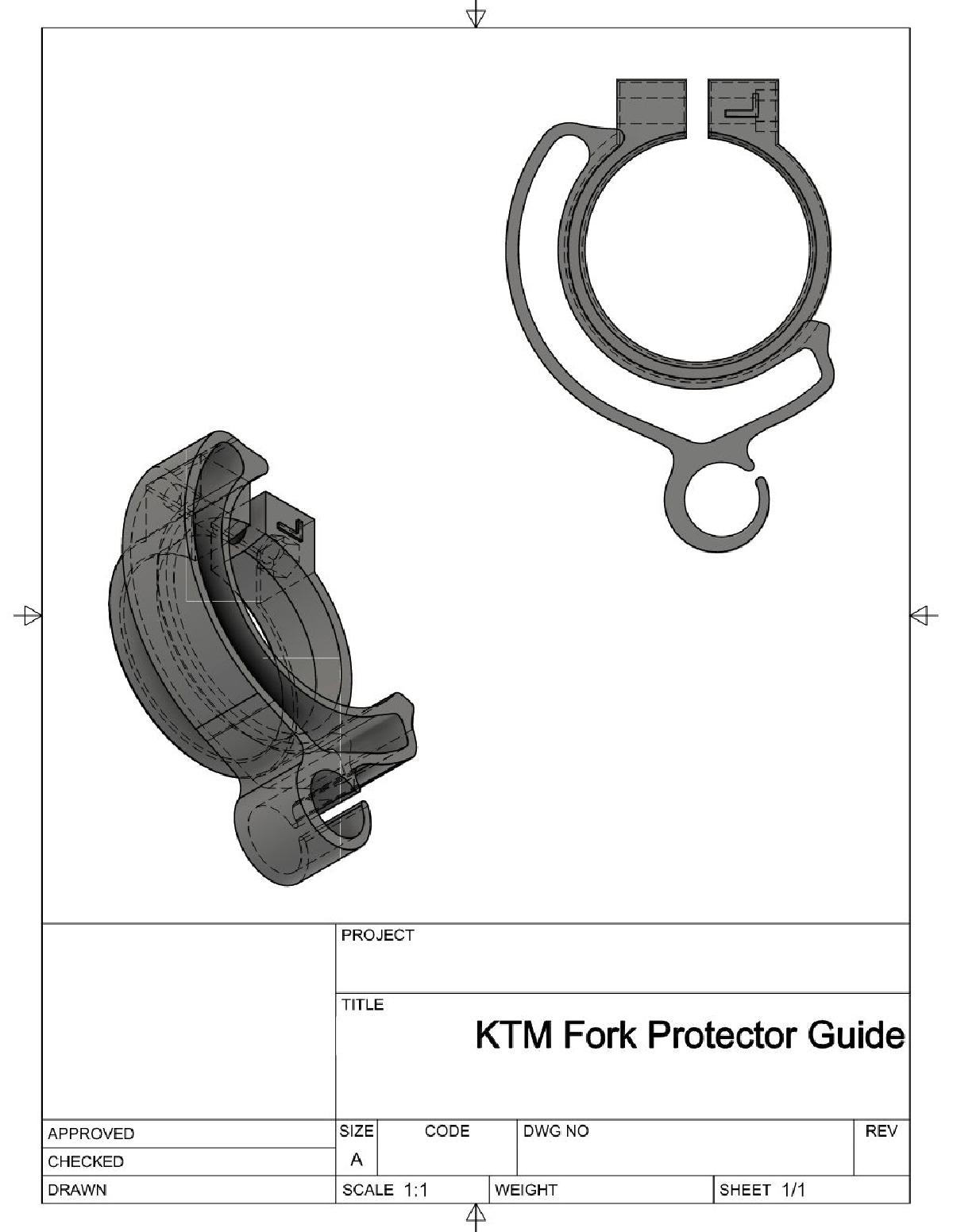Guias de Protetor de Garfo KTM LC4