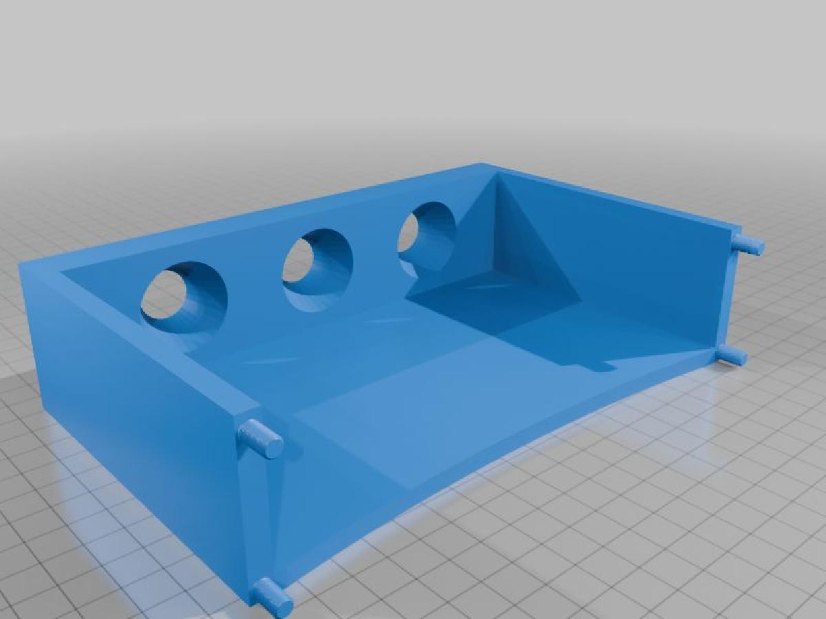 Suporte para bloco de gelo para ventilador de pe / pedestal com grade romboide ou similar.