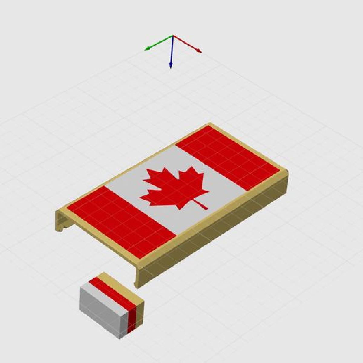 Tampa da bandeira do Canada para caixa de municao.