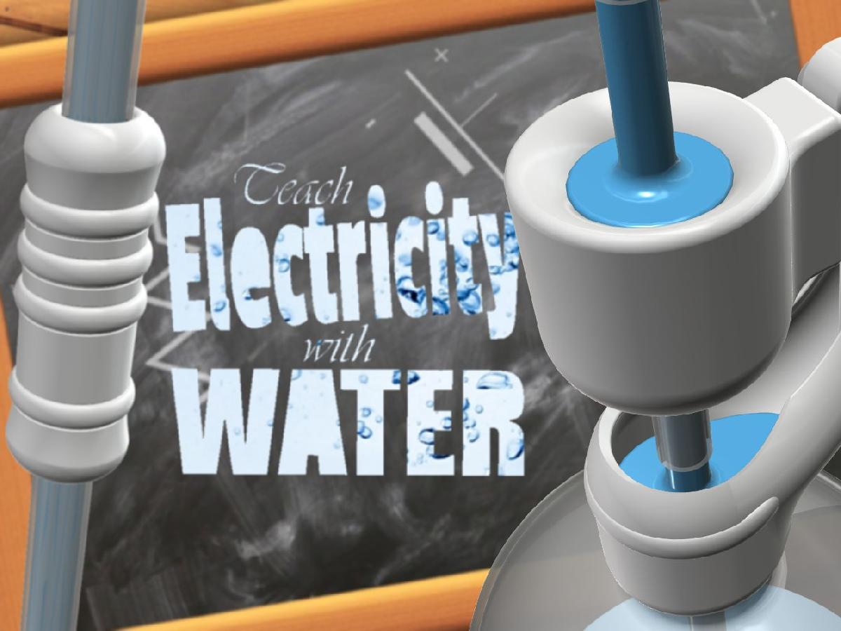 Ensine eletricidade com hidraulica.