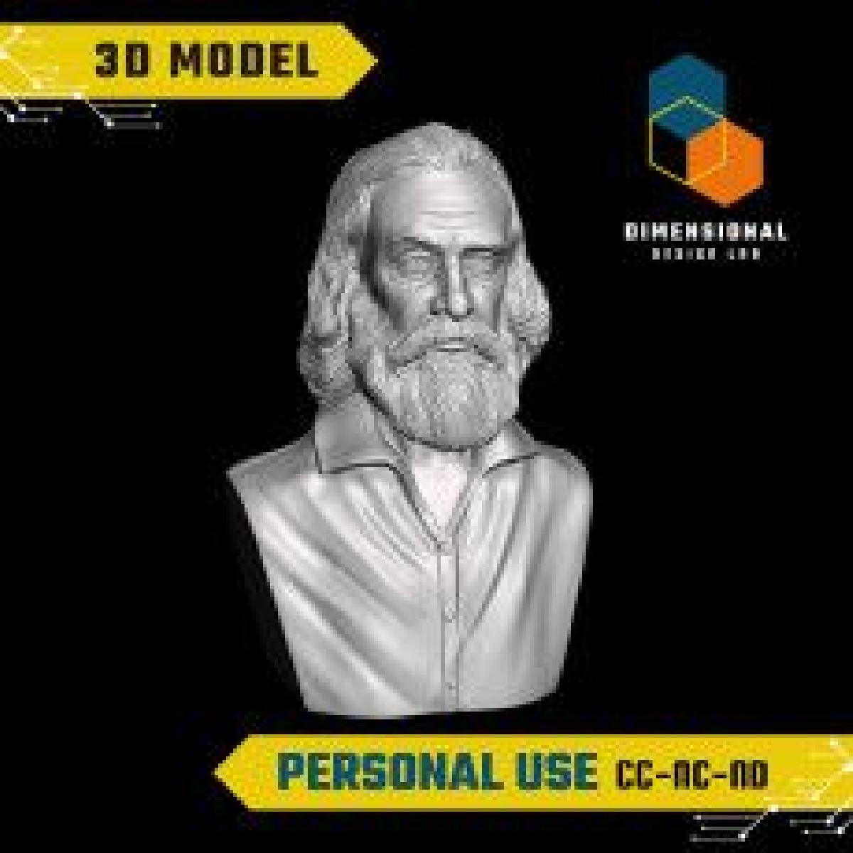Walt Whitman   Arquivo STL de alta qualidade para impressao 3D (USO PESSOAL)