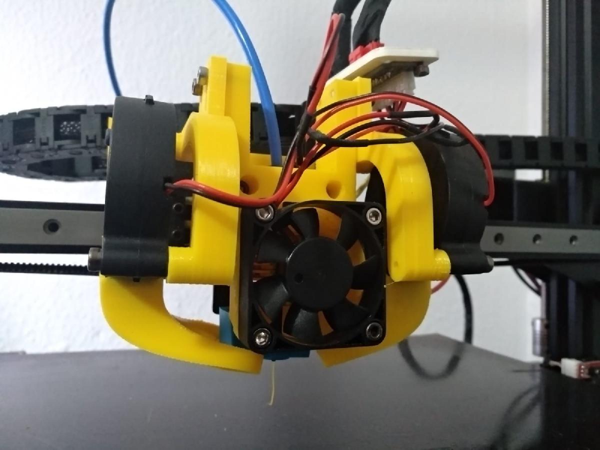 Suporte de ventoinha dupla 5015 para Anycubic Chiron (V6 e Volcano), tubo de ventoinha de 40mm.