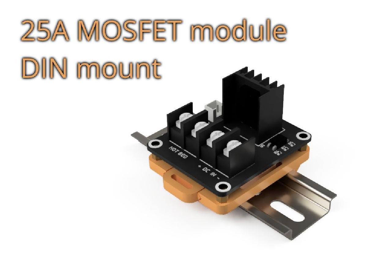 Modulo MOSFET para montagem em trilho DIN 25A
