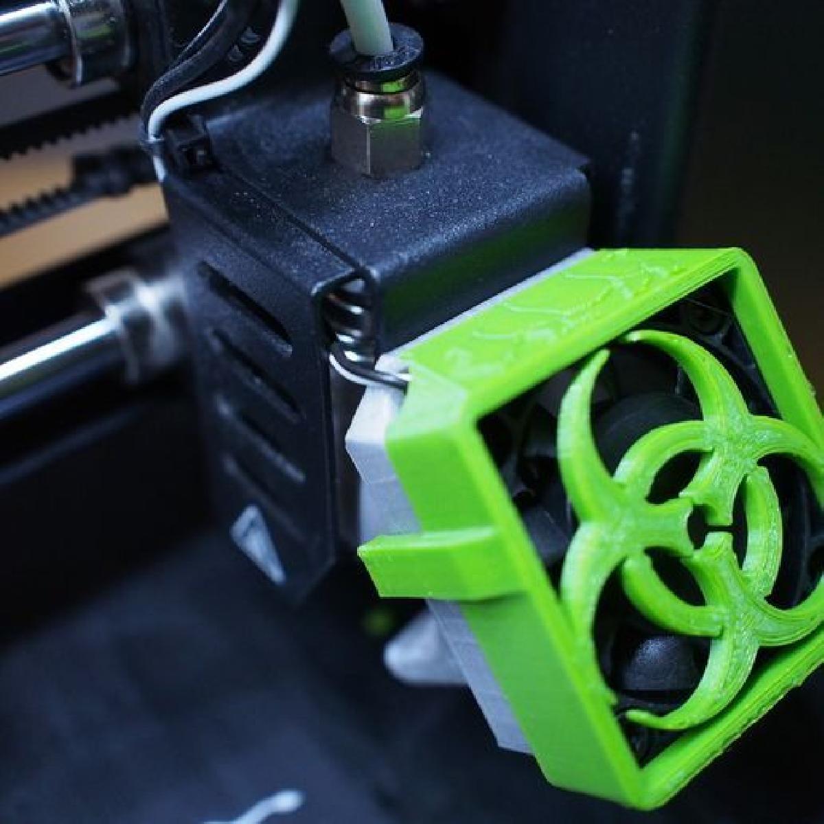 Duto de ventilador Wanhao i3 mini com capa de ventilador