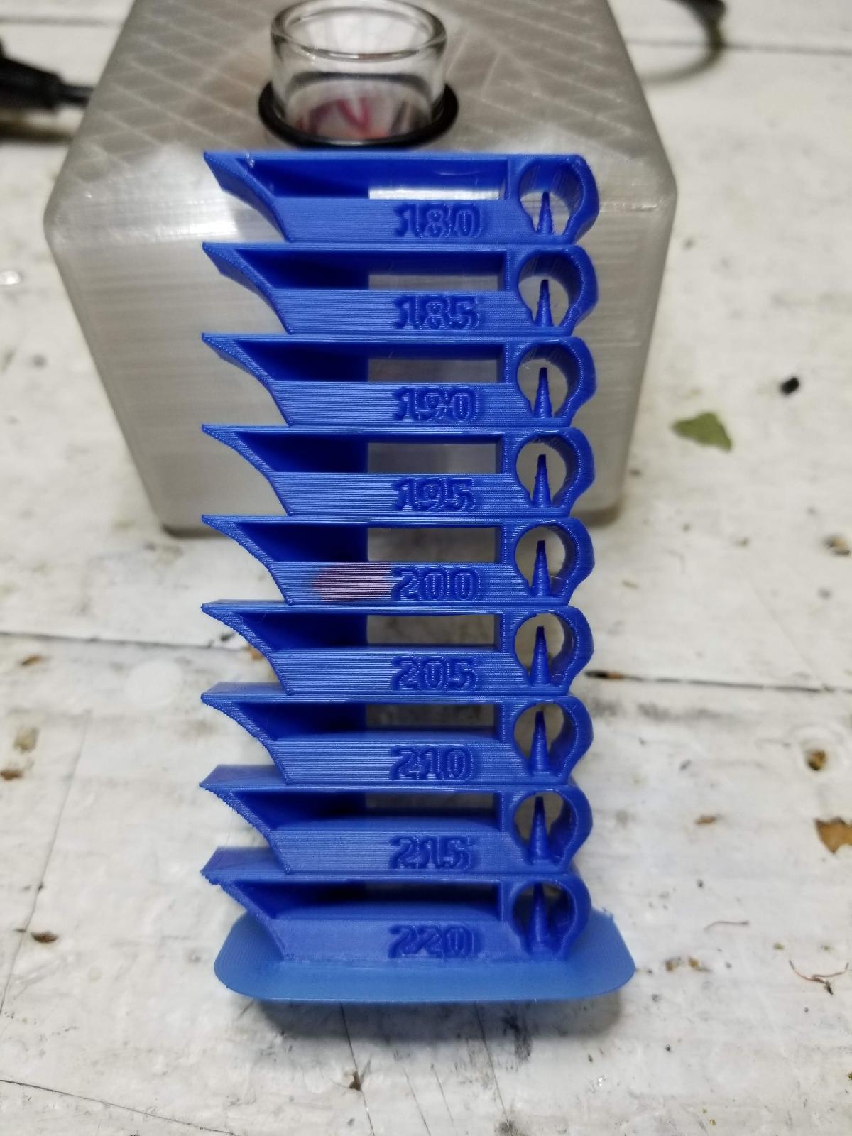 Ender 3 Smart PLA e PETG Temp Tower (gcode incluído)