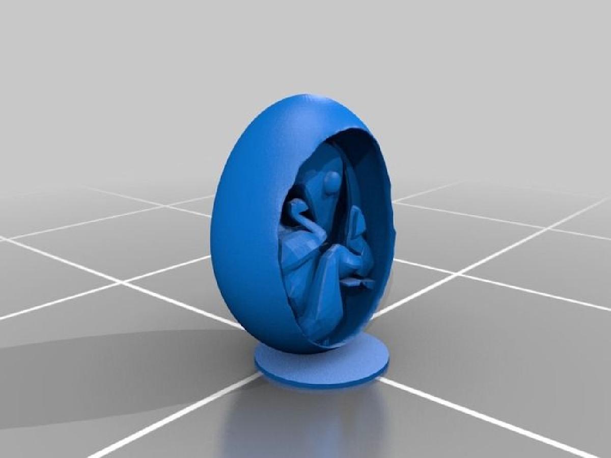 Ovo de Dinossauro Bebe 3D