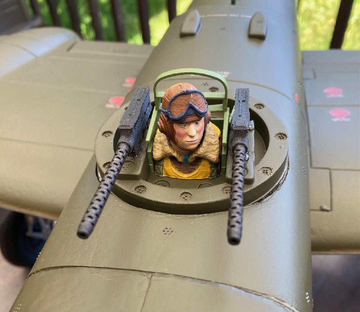 Torre de Artilharia do Aviao RC B 25 J FlightLine