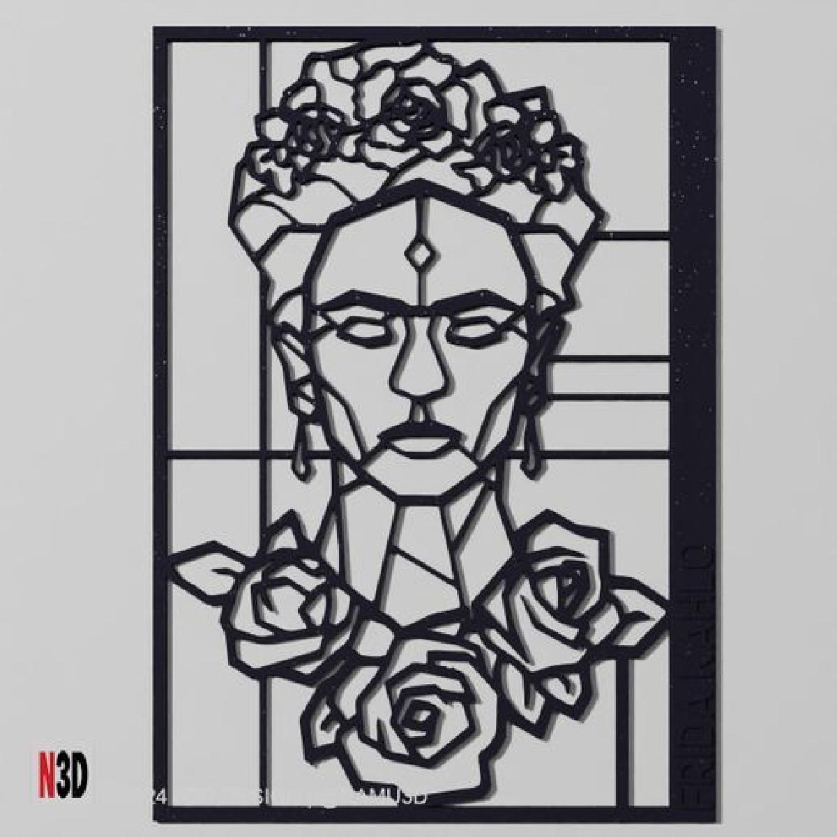 FRIDA KAHLO   ARTE DE PAREDE (GRATIS) / ESTENCIL