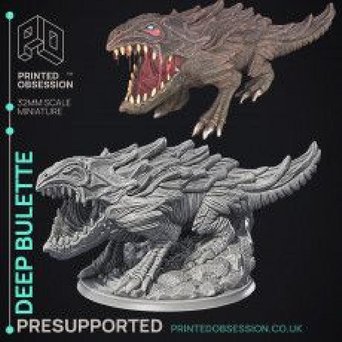 Anao Profundo & Bulette   2 Modelos   Povo Lobo   SUPORTADO   Ilustrado e Estatisticas   escala 32mm