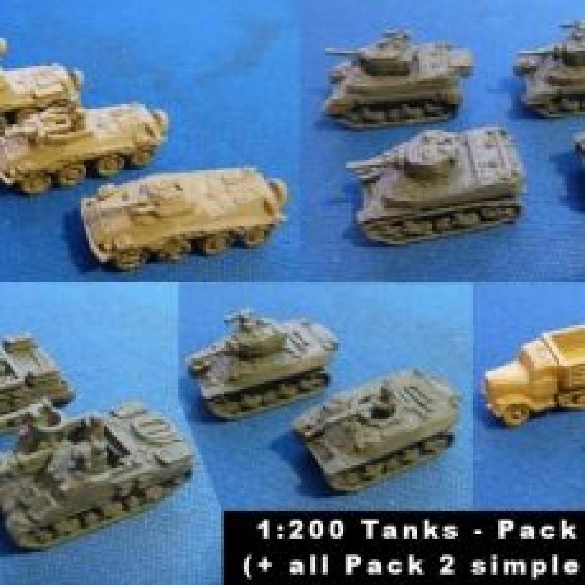 Pack de Tanques e Veiculos 1:200 2