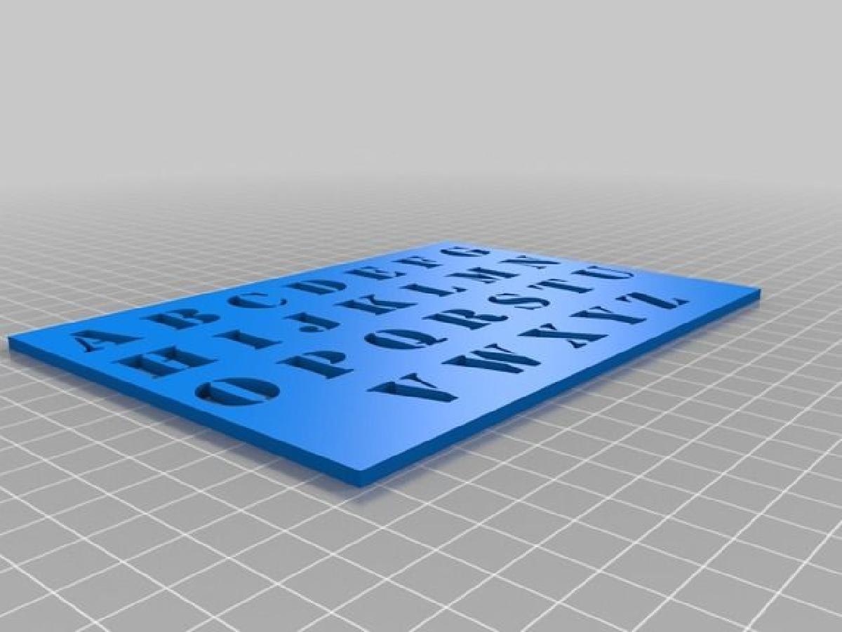 Estencil de aerografo Alfabet