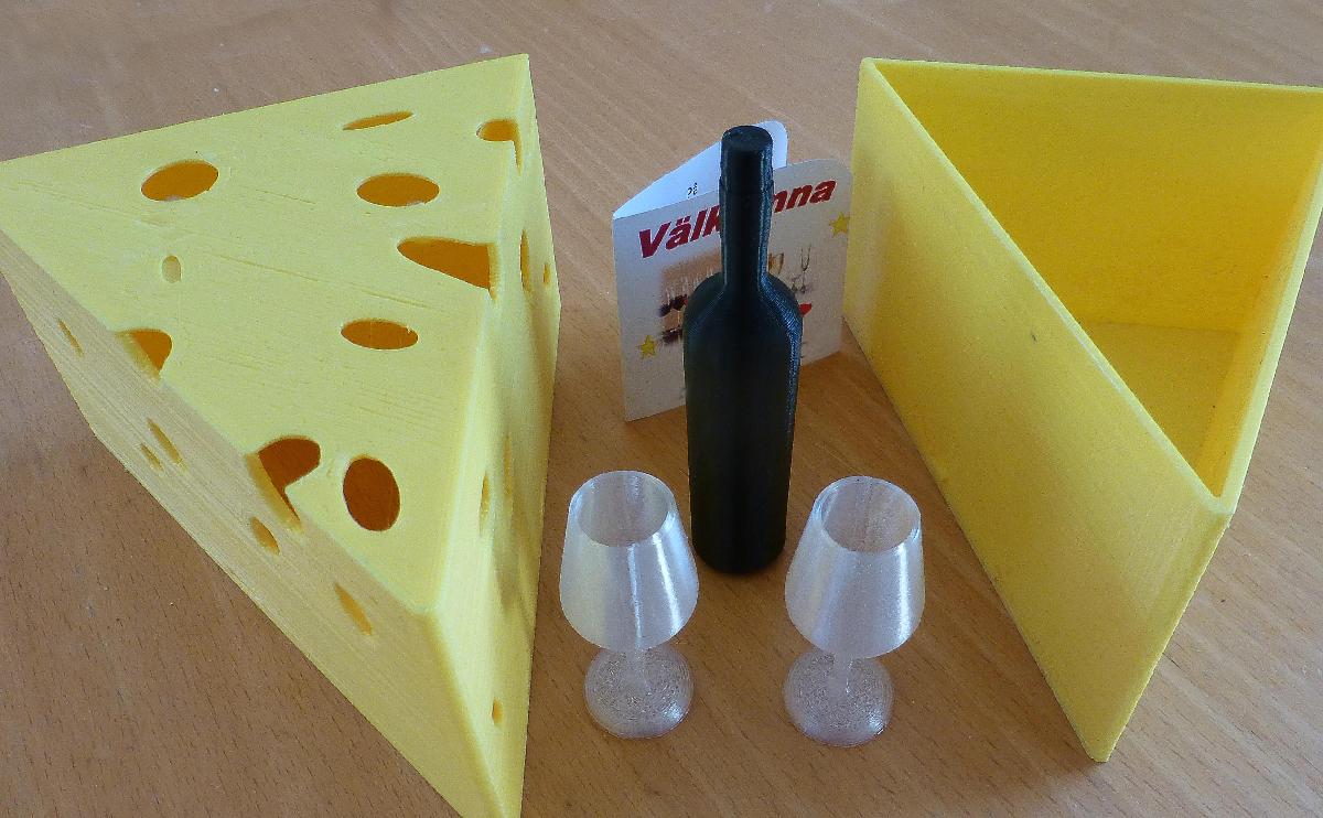 Caixa de presente para degustacao de queijos e vinhos