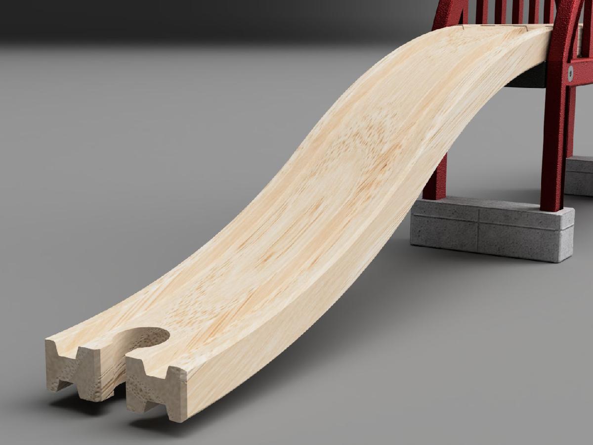 Trilho para cima e para baixo (trilhos de madeira)