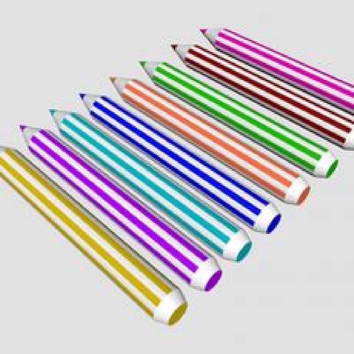 Modelo 3D Vibrante de Lapis Coloridos   Perfeito para Entusiastas de Arte e Design