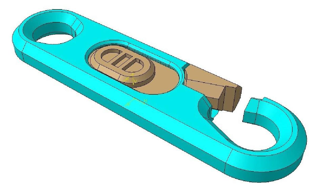 Mosquetao chave, impressao no local
