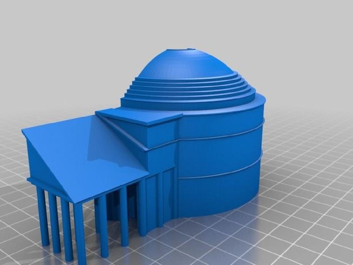 impressao em 3D do Panteao de Roma