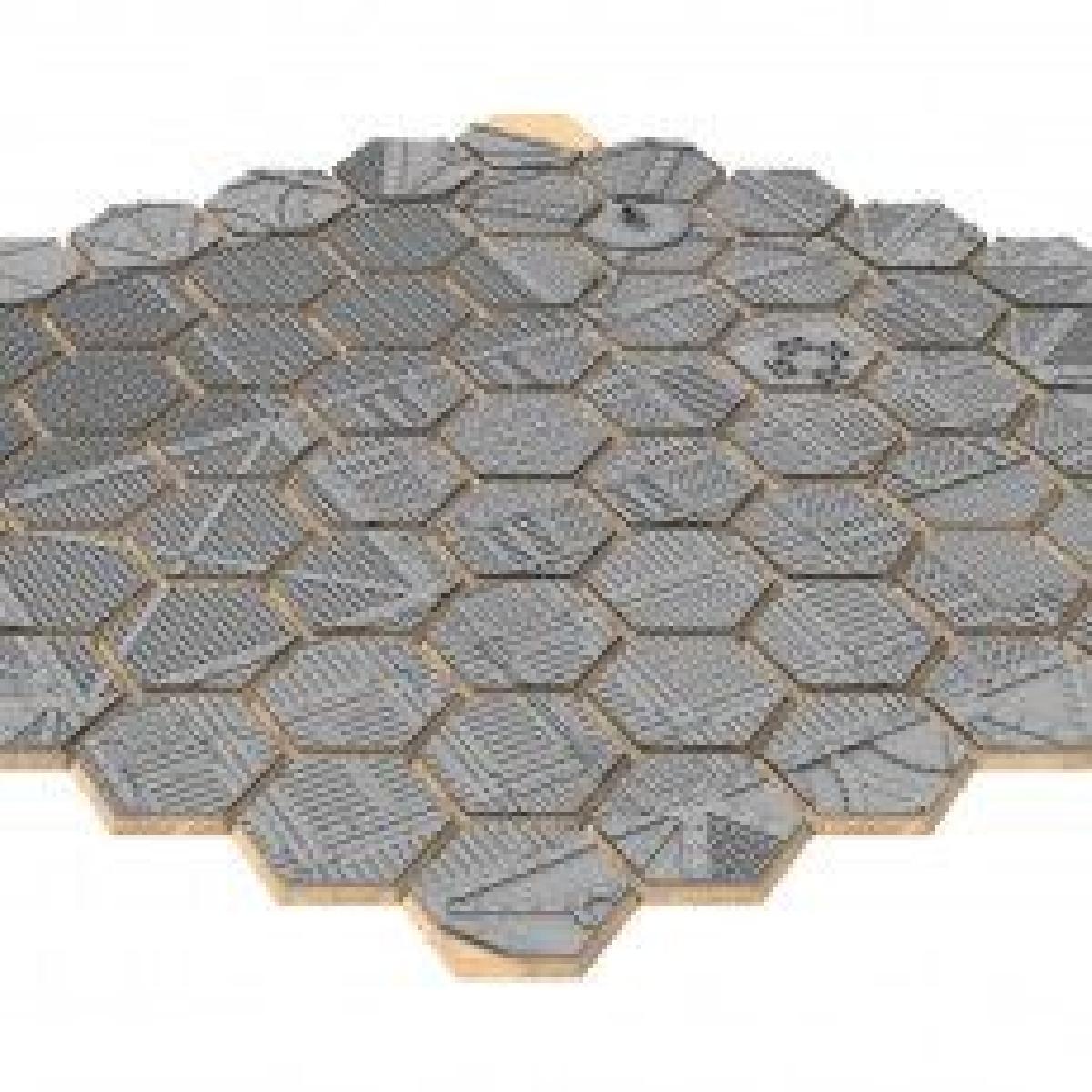 Bases hexagonais texturizadas industriais 3D imprimiveis para wargame de 1,25"
