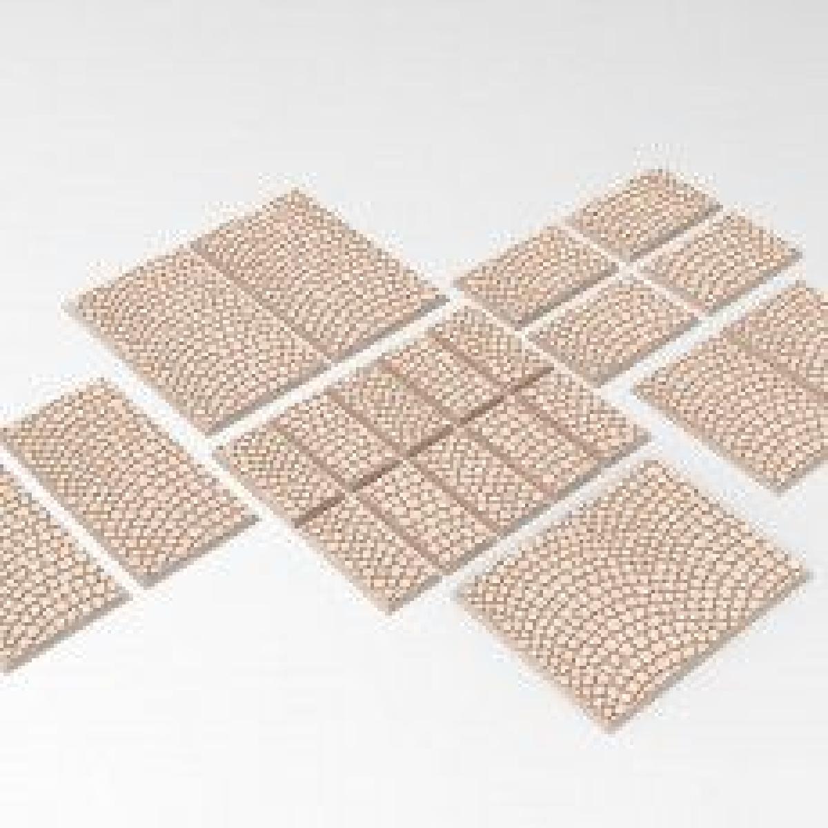 Bases quadradas/retangulares texturizadas de paralelepipedos imprimiveis em 3D   bandejas para jogos de guerra.