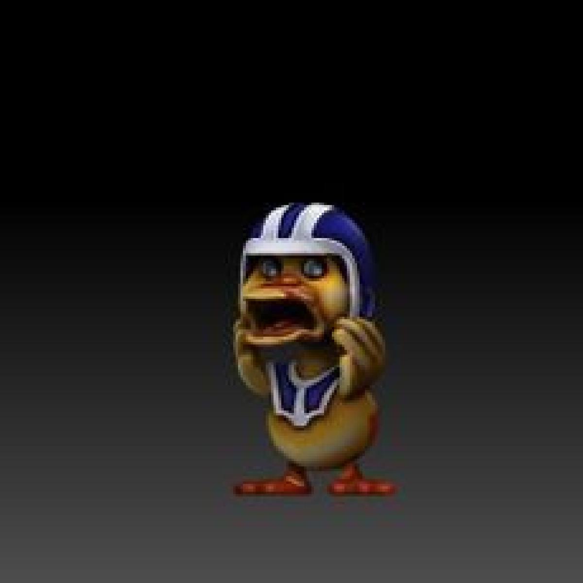 Pato Colorido em Uniforme