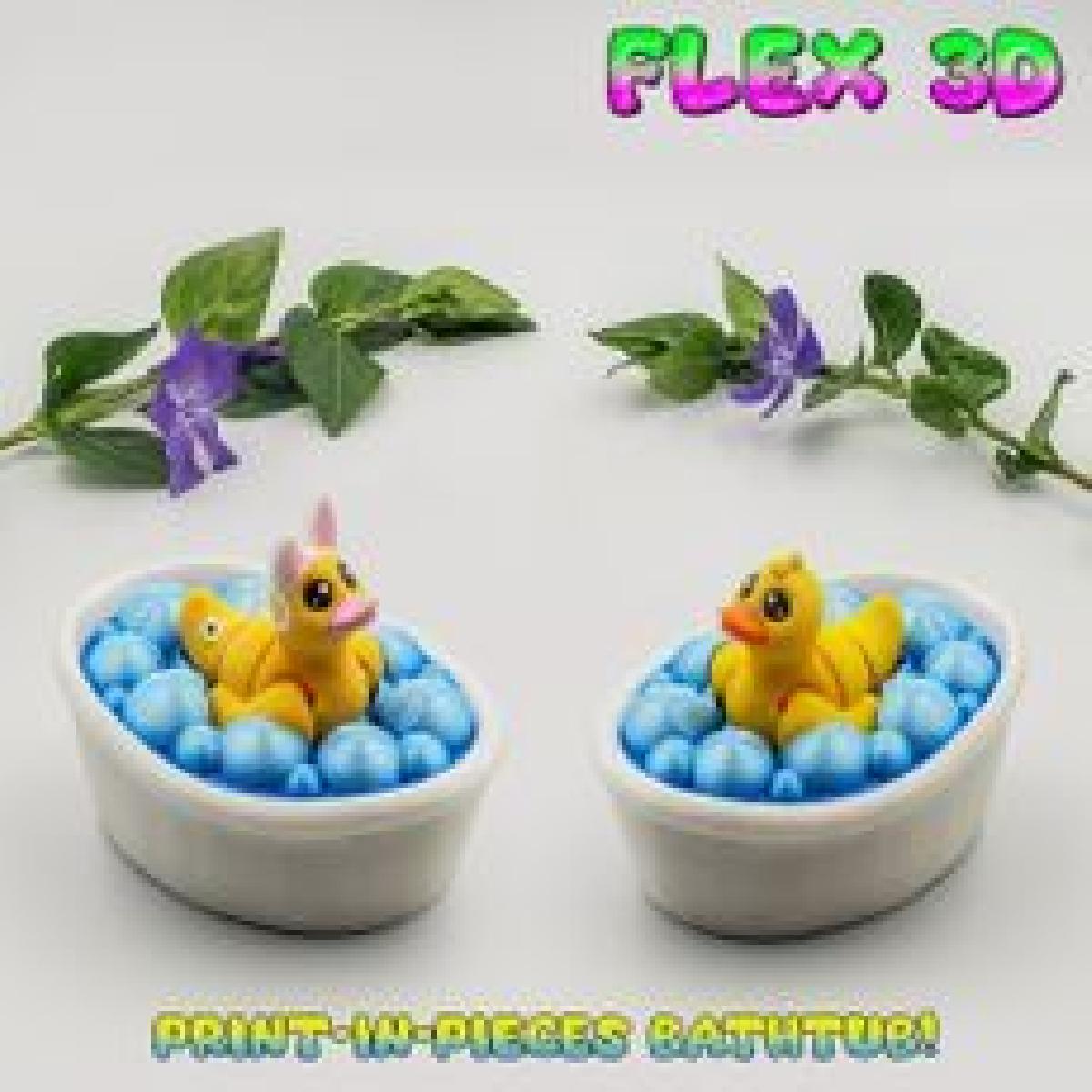 Flex 3D Patinhos Chunkies com Banheira