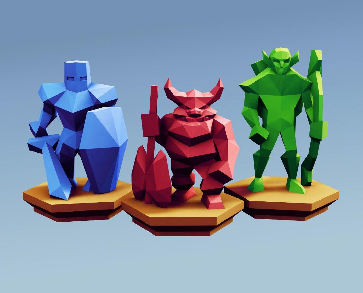  Mesa Low Poly Fantasy   Unidades Base Alliance