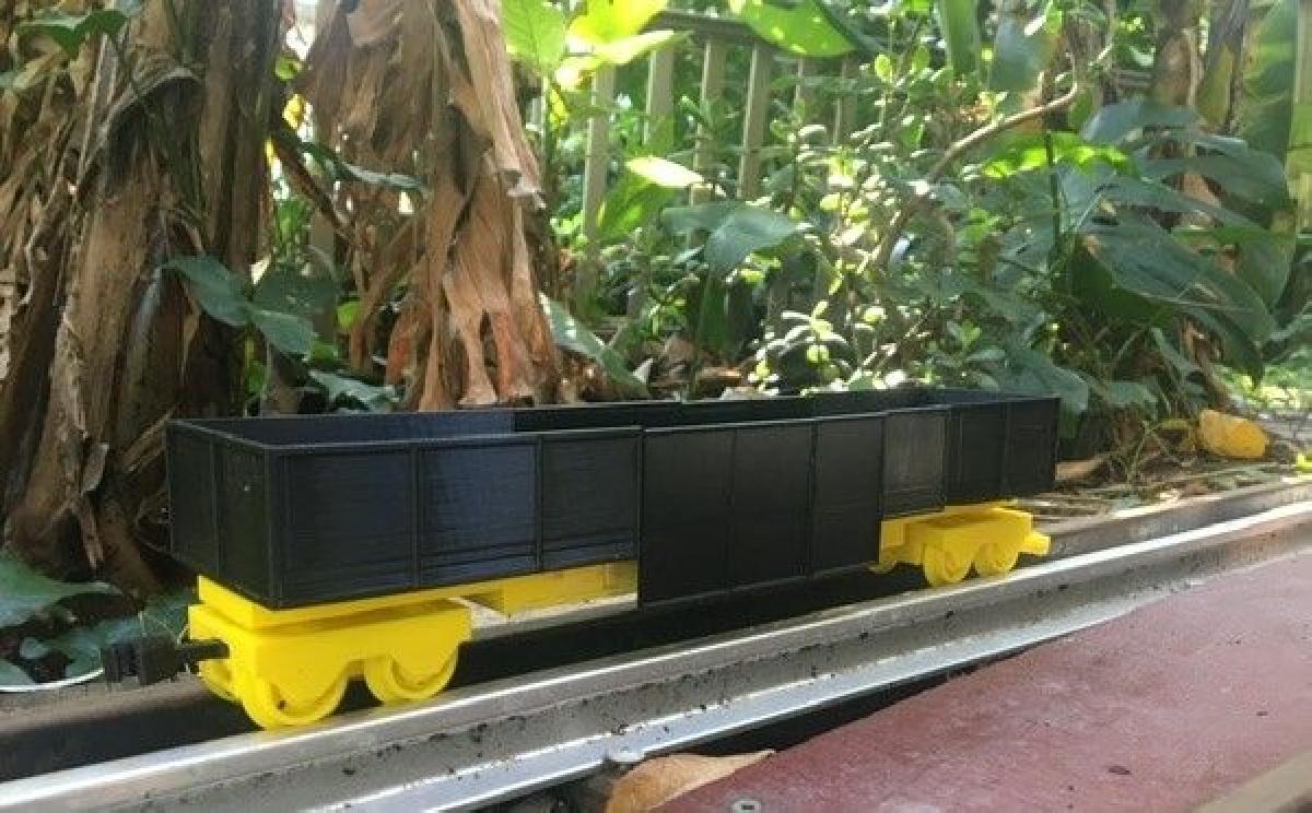 Carroca Gondola Dupla para Ferrovia OS, Plarail e Ferrovia de Madeira