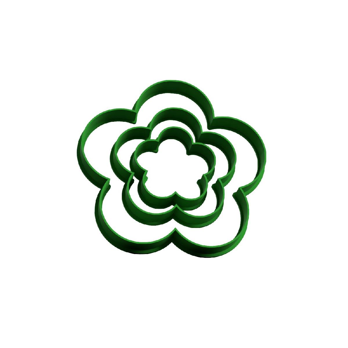 CORTADOR DE BISCOITO EM FORMATO DE FLOR COM CINCO PETALASS