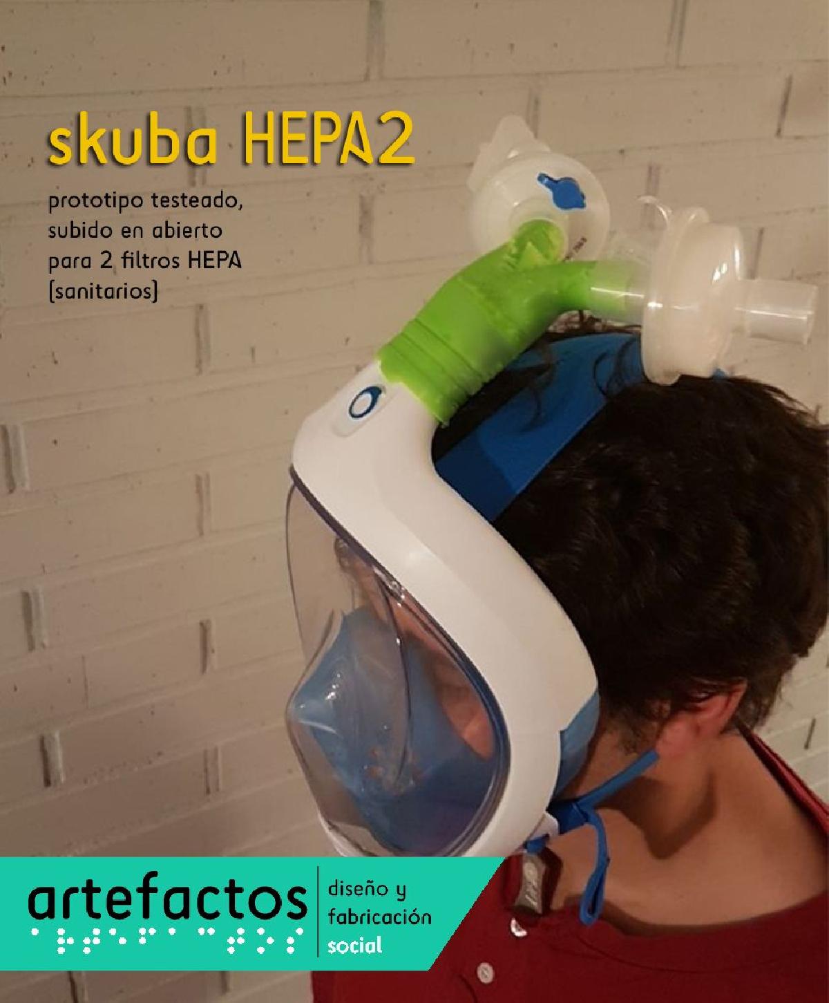 skuba HEPA2 / adaptador mascara snorkel