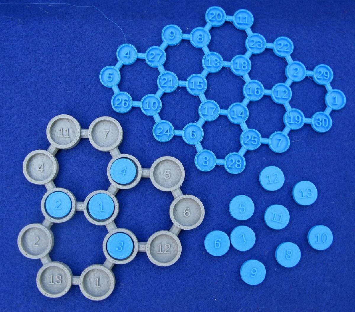 Quebra cabeca Simples de Tres Hexagonos