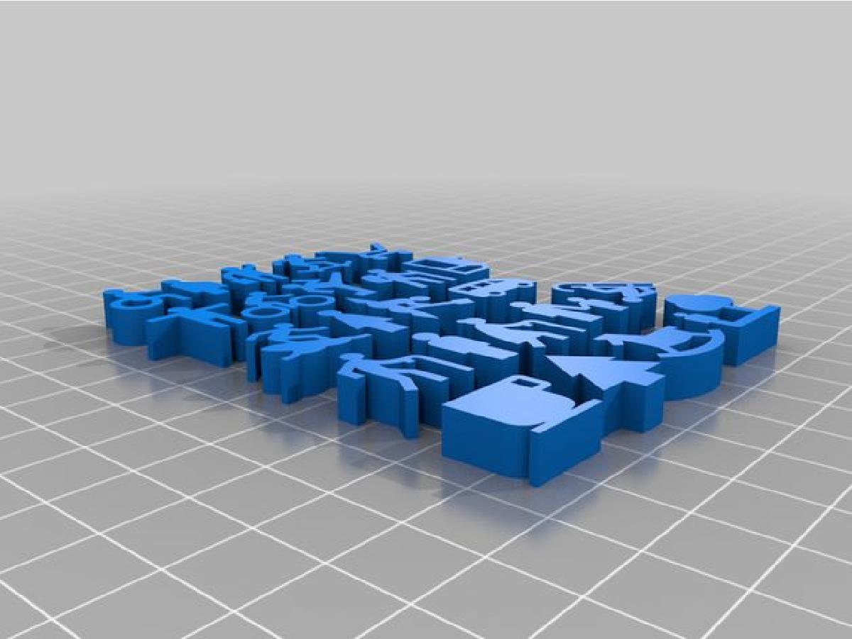 Modelos 3D dos Icones de Material do Google (Meeples)
