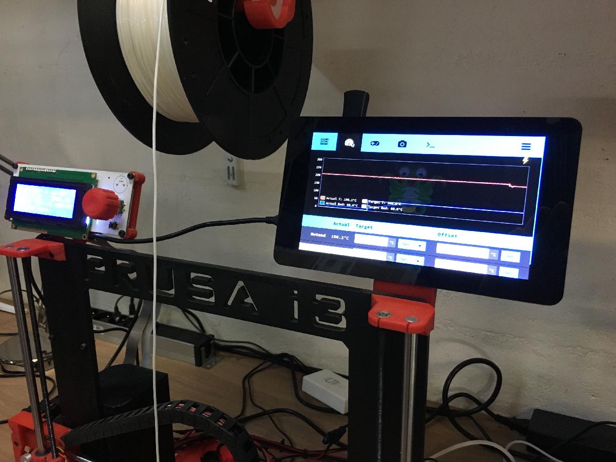 Hephestos Prusa i3 Tela Sensivel ao Toque de 7" Raspberry