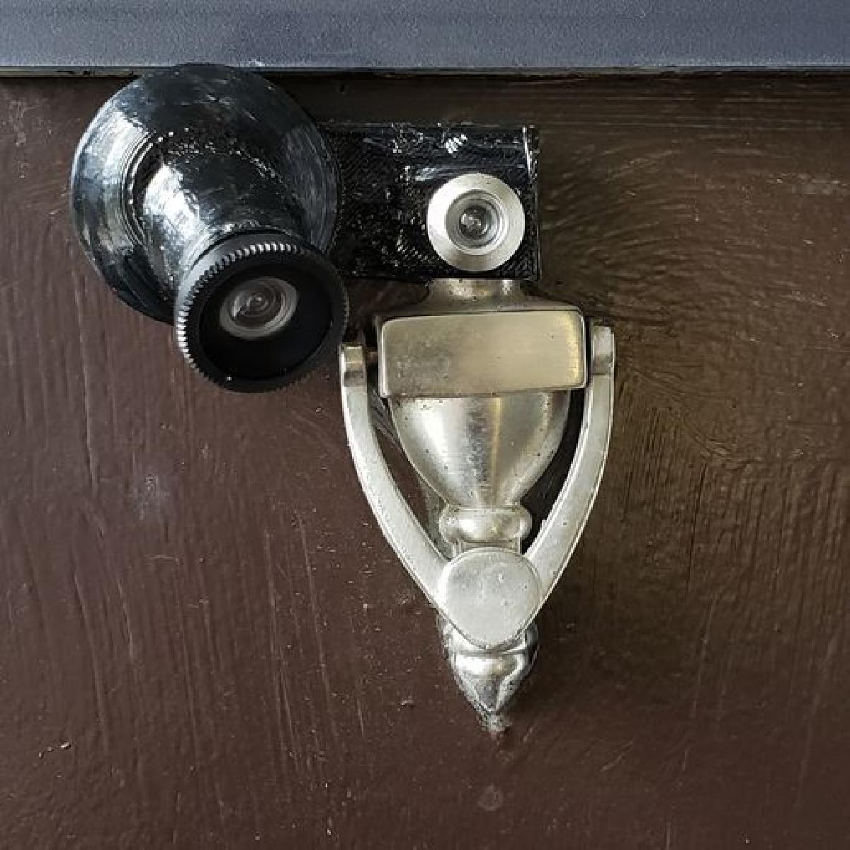 Enclosure de camera CSI com lente grande angular para olho magico de porta