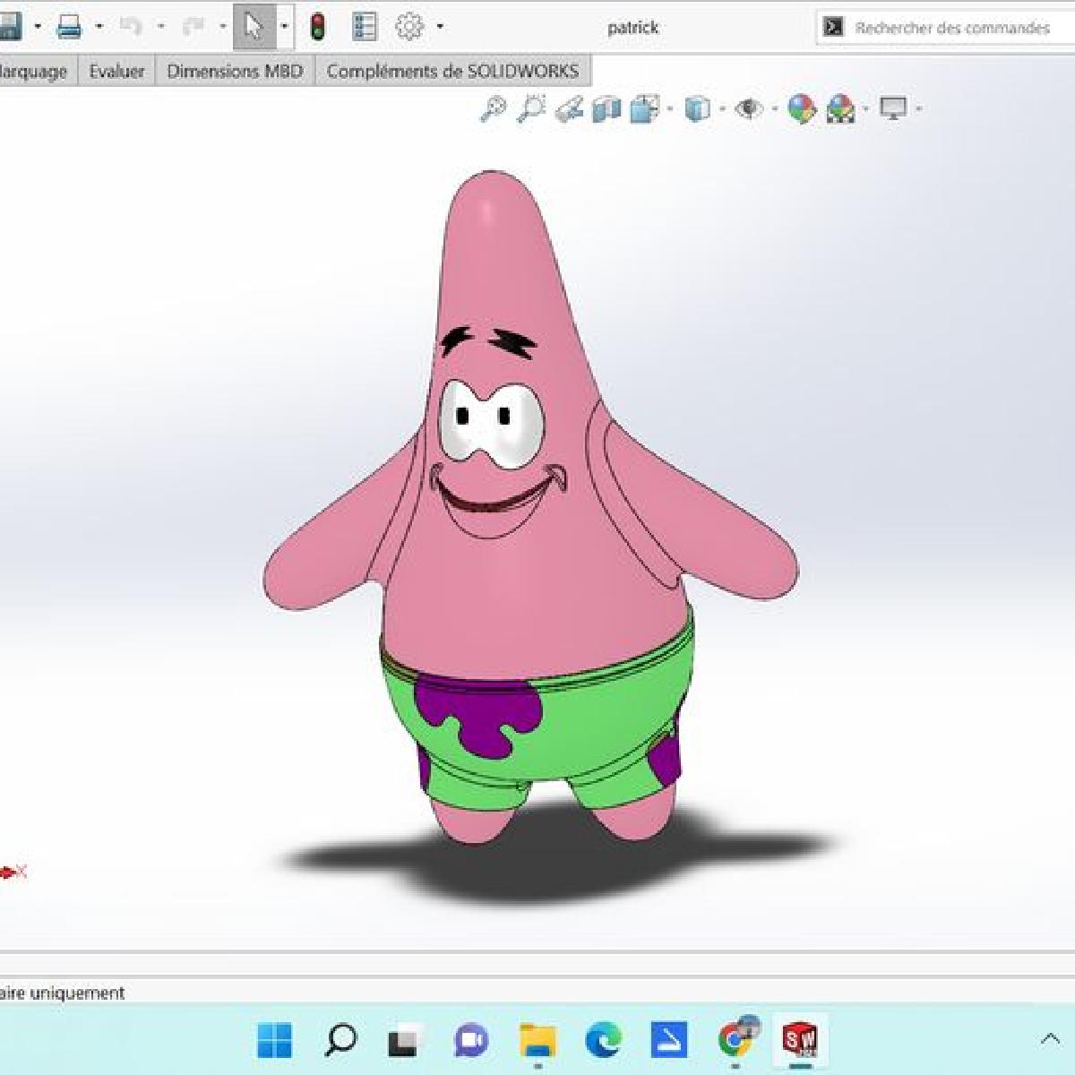 Impressao 3D do Patrick Star