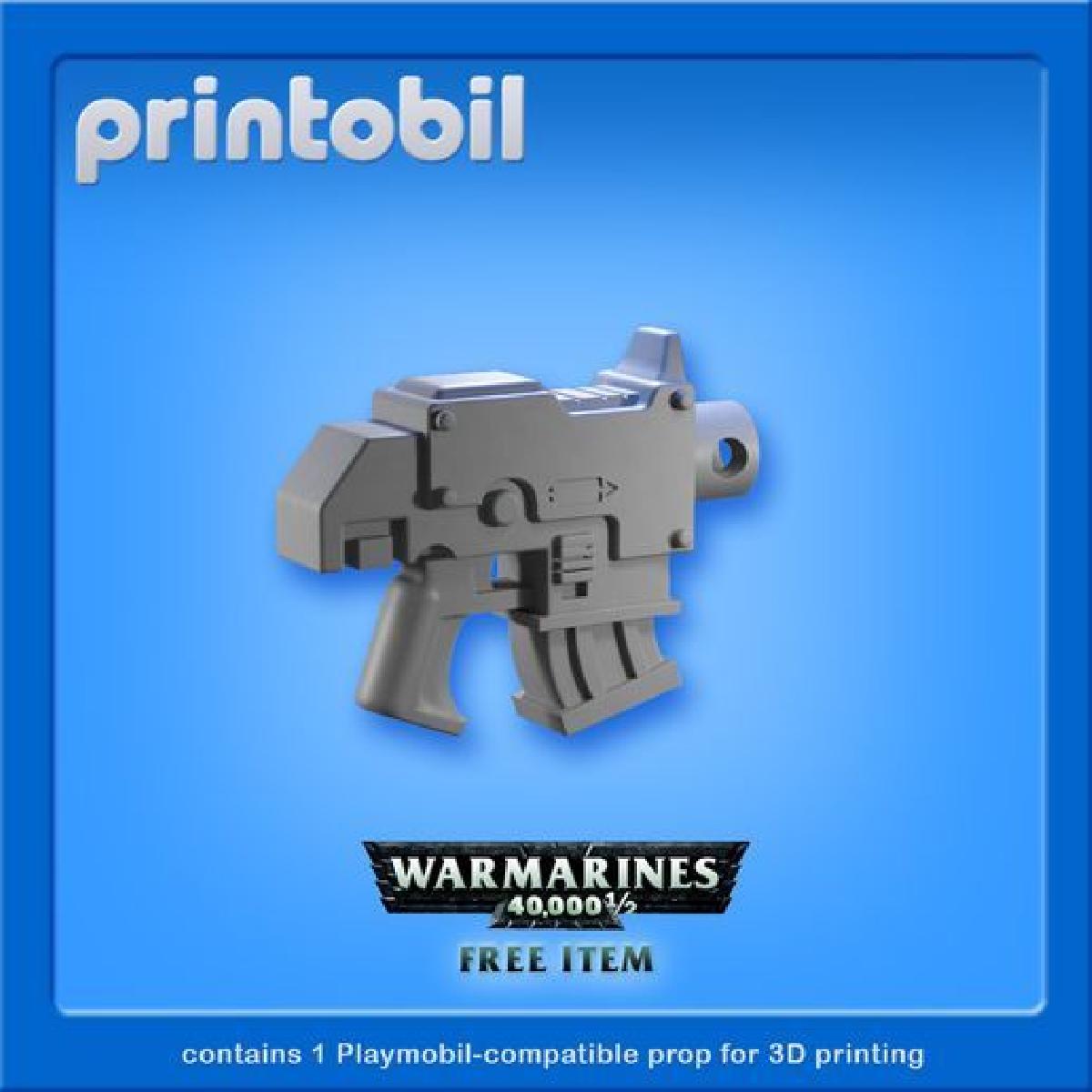 PLAYMOBIL BOLTGUN para MARINHAS DE GUERRA   PECAS COMPATIVEIS COM PLAYMOBIL PARA CUSTOMIZADORES