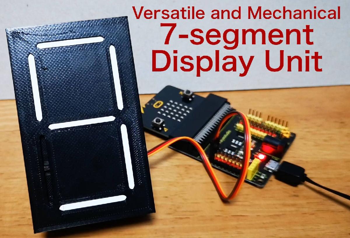 Unidade de display de 7 segmentos versatil e mecanica.