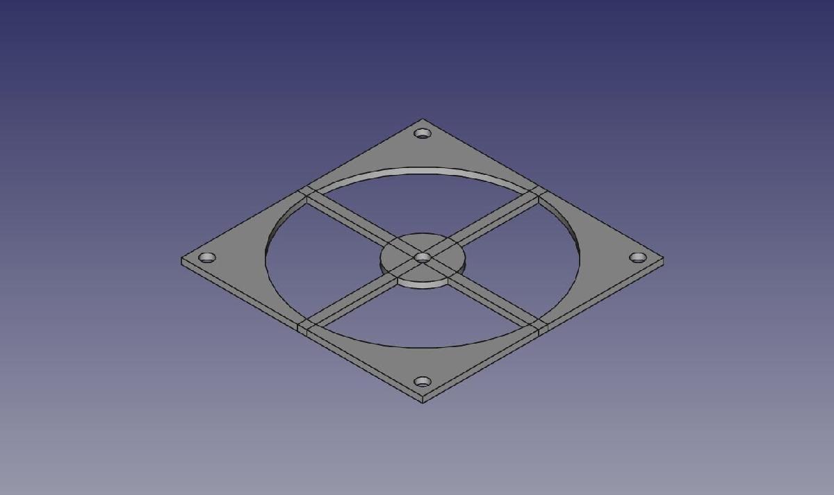 Template de furo para ventilador de 80 mm